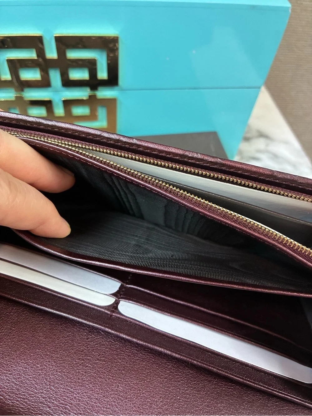 Gucci GG Dark Merlot Leather Snap Closure Wallet - NWOT Brand New Authentic - Picture 12 of 15